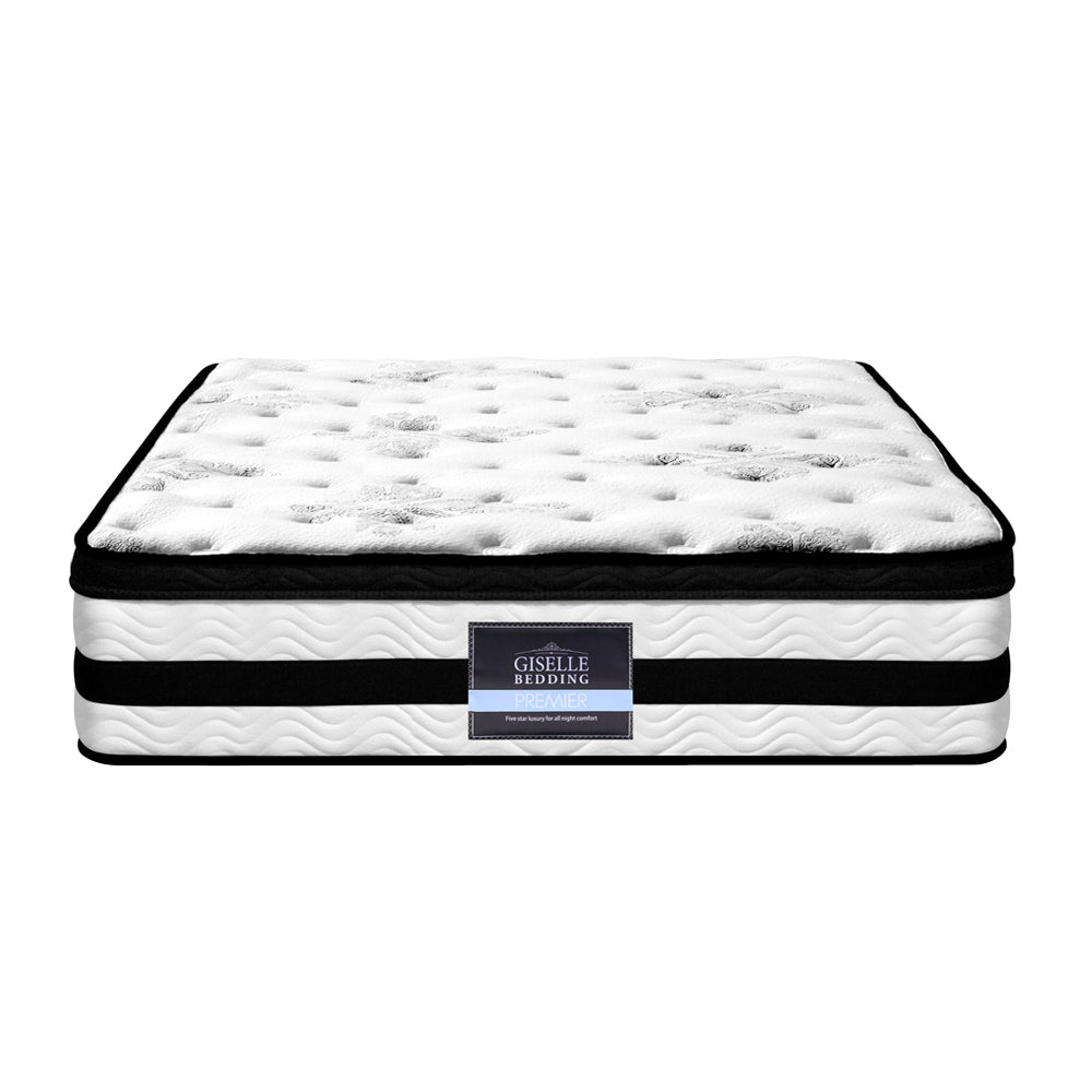 Zaria 34cm Thick Plush Euro Top Pocket Spring Mattress - King Single