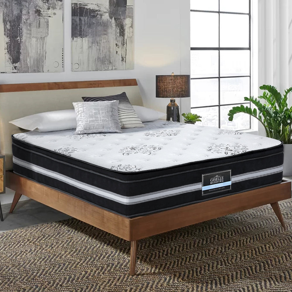 Eleya 34cm Thick Euro Top Cool Gel Pocket Spring Mattress - Double
