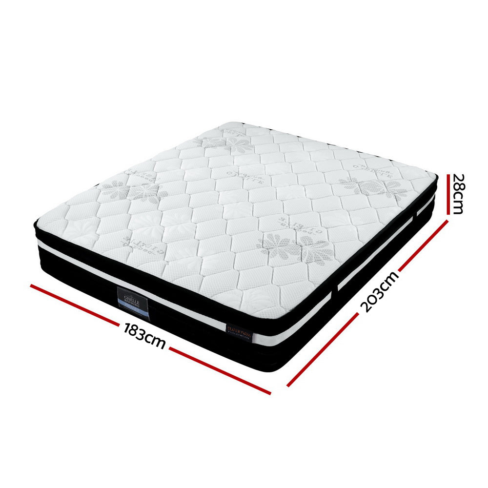 Millie 28cm 7 Zone Pocket Spring Foam Extra Firm Euro Top Mattress - King