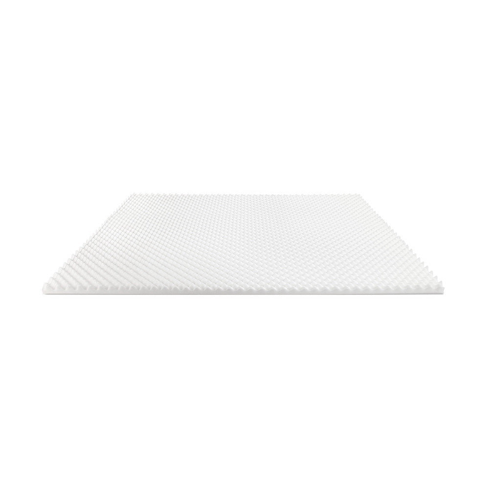 KING 5cm Memory Foam Mattress Topper Egg Crate - White