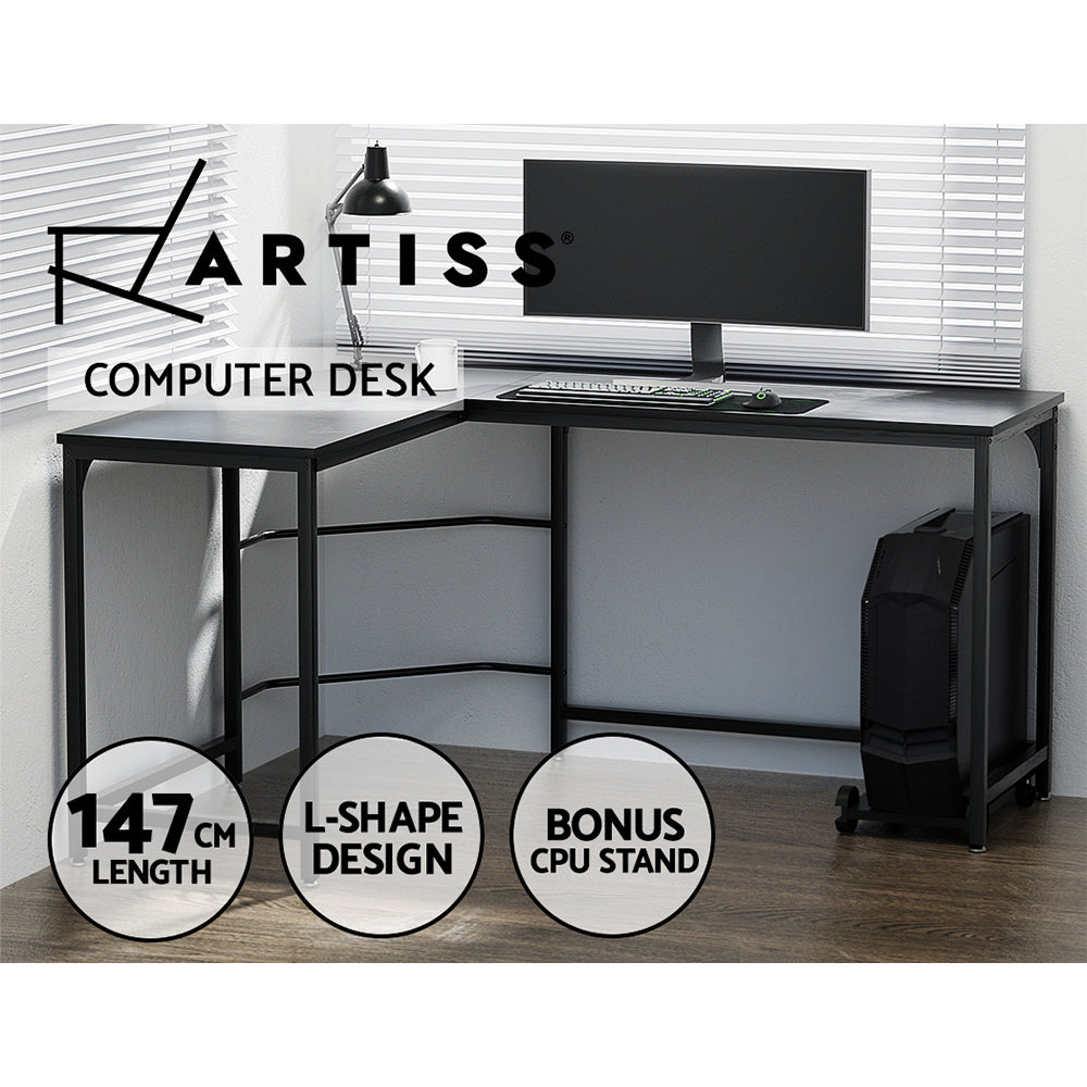 Corner Computer Desk L-Shaped Student Home Office Study Table Workstation
