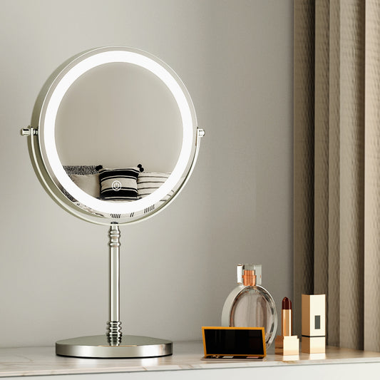 Makeup Mirror LED Light Cosmetic Round 360° Rotation 10X Magnifying