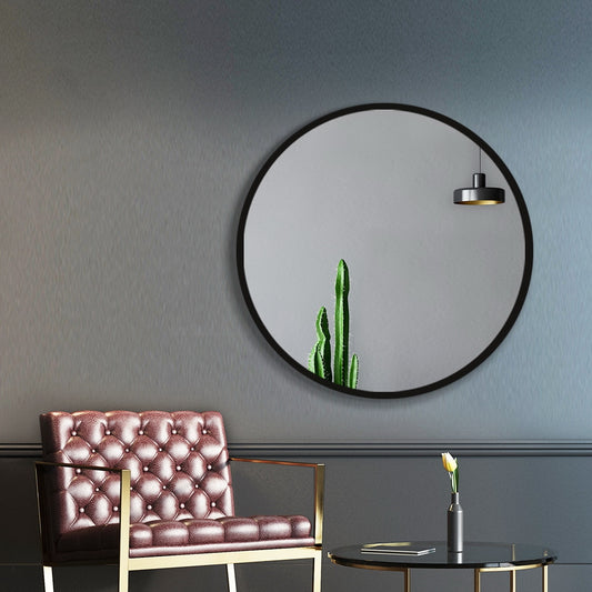 Round Wall Mirror 50cm Makeup Bathroom Mirror Frameless