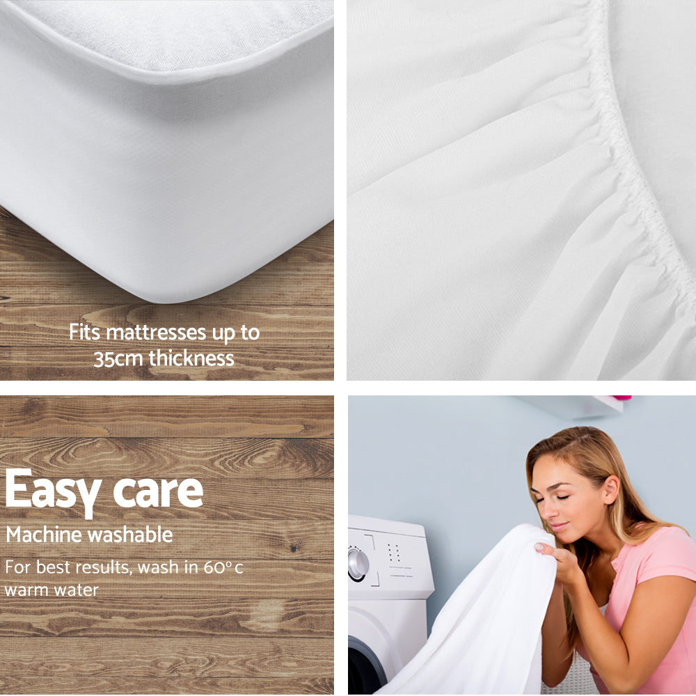 KING Mattress Protector - White