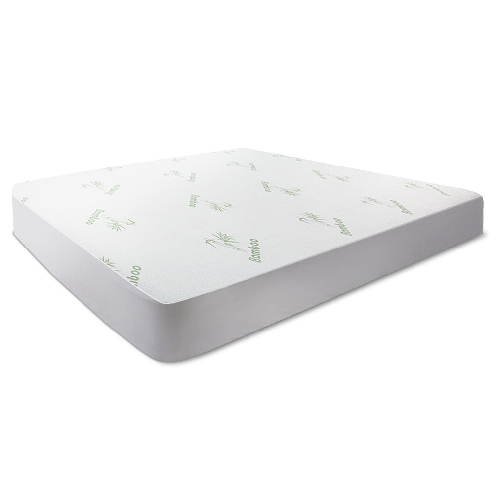 DOUBLE 300gsm Mattress Protector Bamboo - White