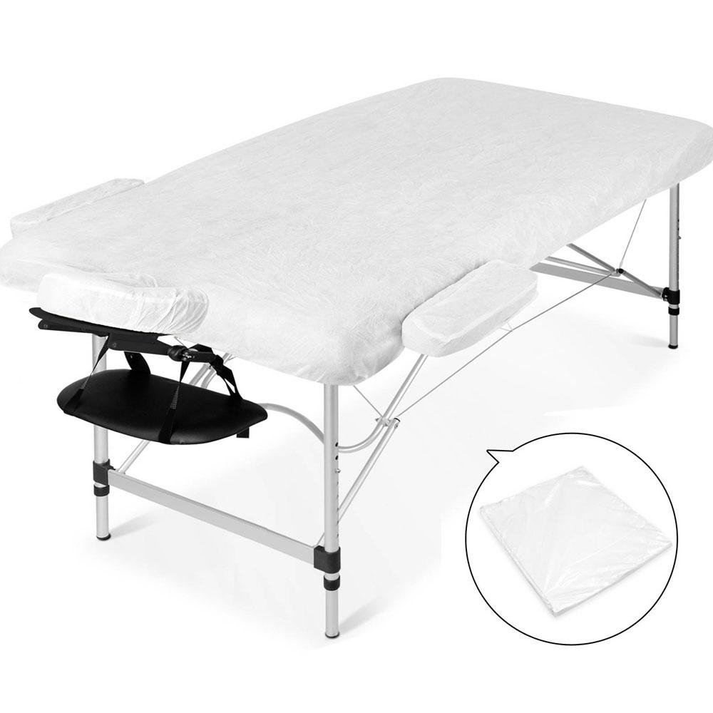 Massage Table 80cm 3 Fold Aluminium Beauty Bed Portable Therapy Black