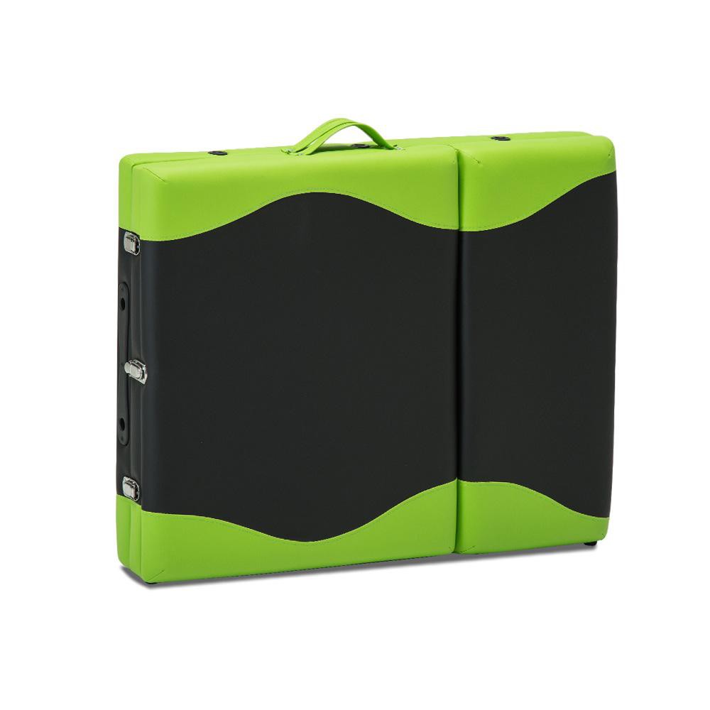 Massage Table 70cm 3 Fold Wooden Portable Beauty Therapy Bed Waxing Green