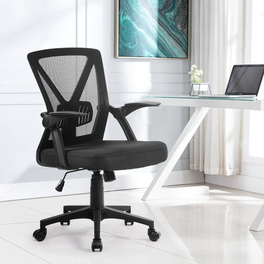 Duke Executive Gaming Office Chair Mesh Computer Swivel Mid Back - Black