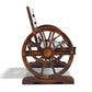 Celestia Wooden Wagon Wheel Bench - Brown