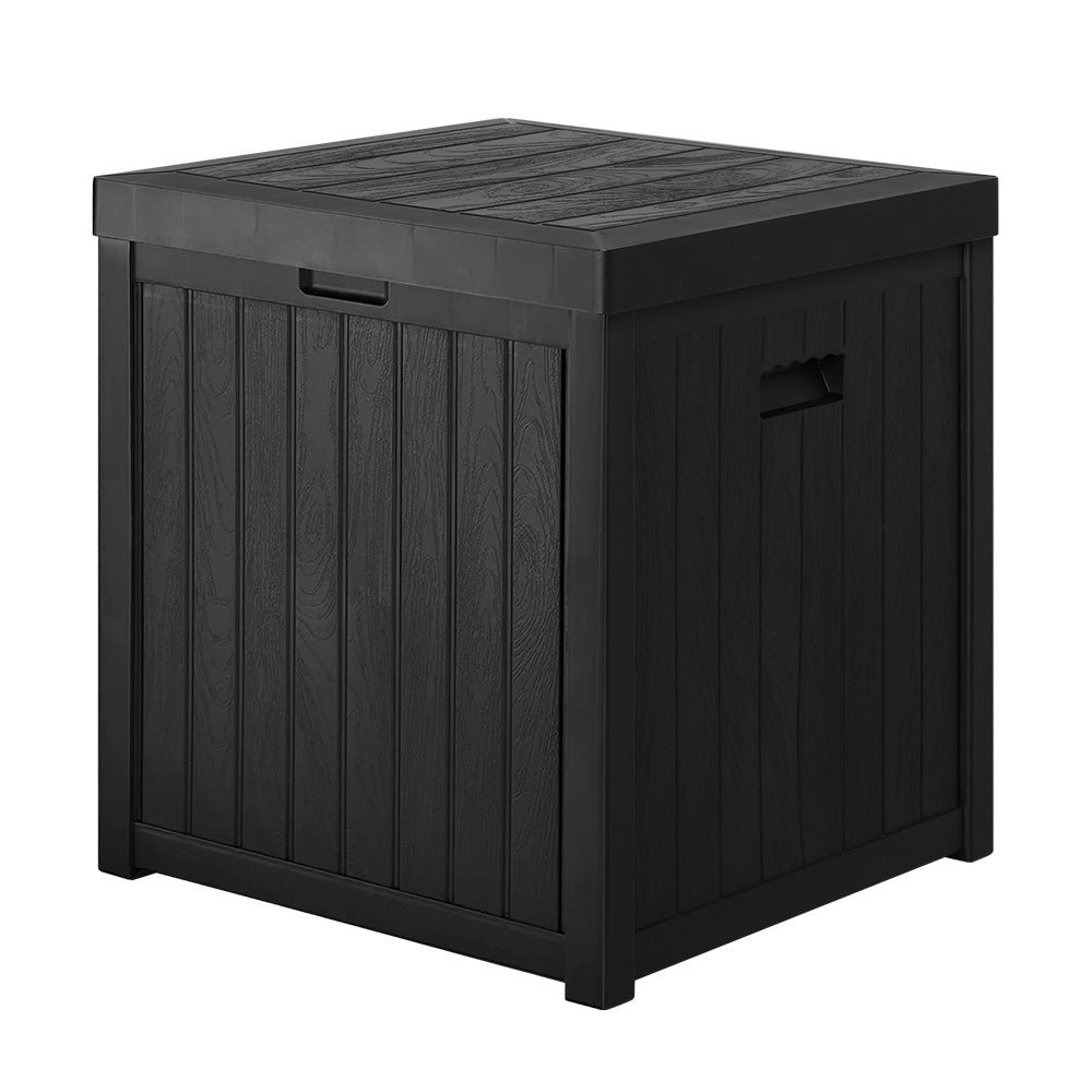 Outdoor Storage Box 195L Organiser Garden Bench Deck Toy Shed Tool - Black