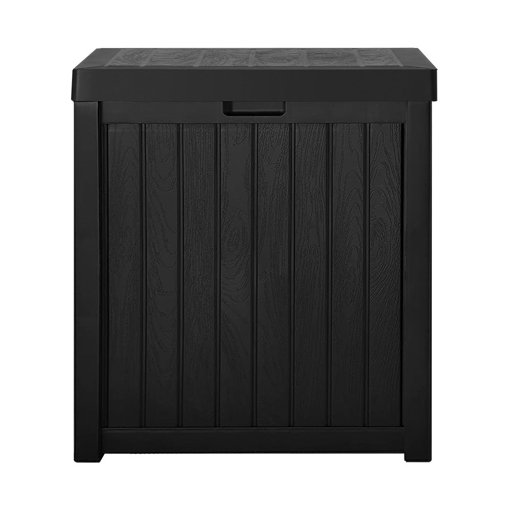 Outdoor Storage Box 195L Organiser Garden Bench Deck Toy Shed Tool - Black