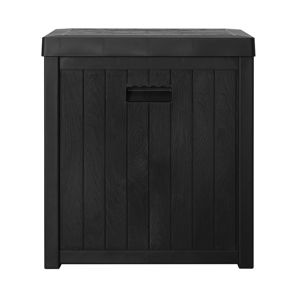 Outdoor Storage Box 195L Organiser Garden Bench Deck Toy Shed Tool - Black