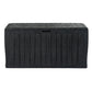 Outdoor Storage Box 220L Lockable Organiser Garden Deck Toy Shed Tool - Black