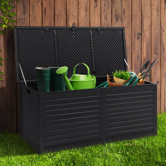 Outdoor Storage Box 390L Container Lockable Toy Tools Shed Deck Garden