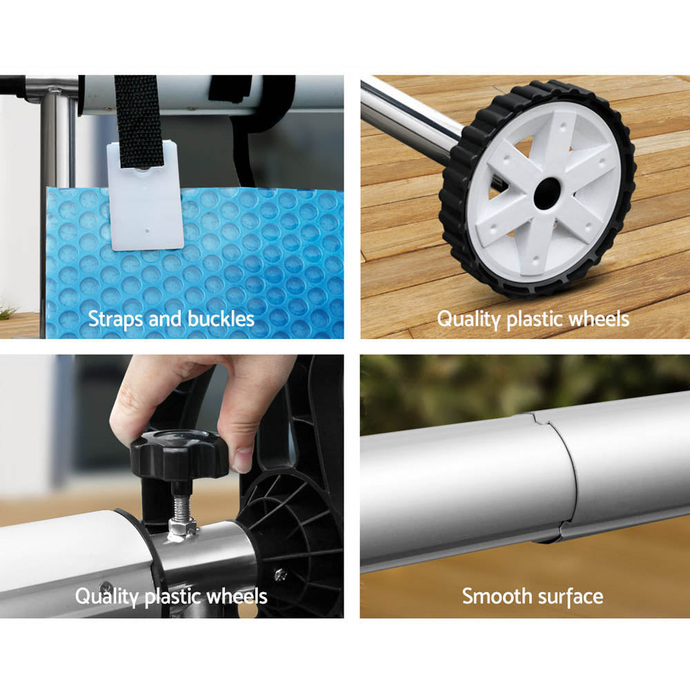 5.72m Swimming Pool Cover Roller Reel Adjustable Solar Thermal Blanket