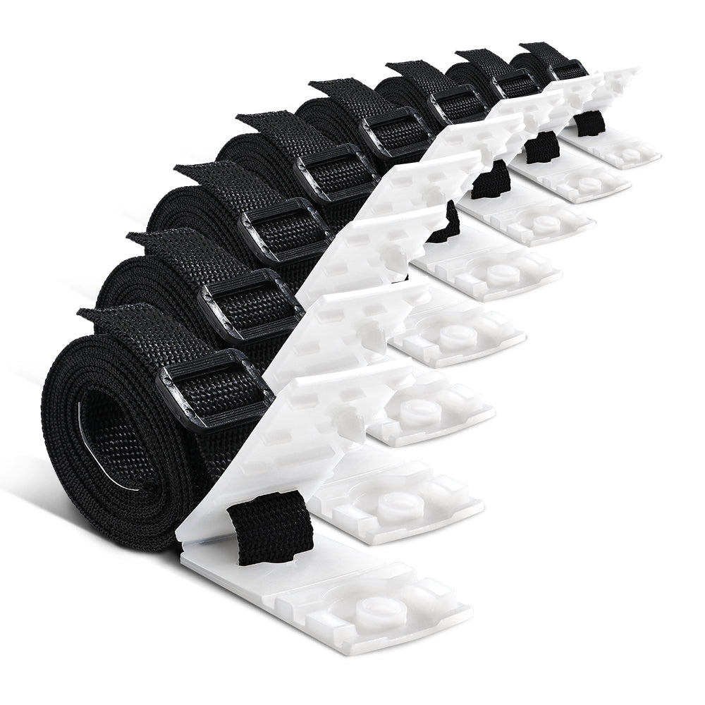 Pool Cover Roller Attachment Straps Kit 8-pieces for Swimming Solar Pool