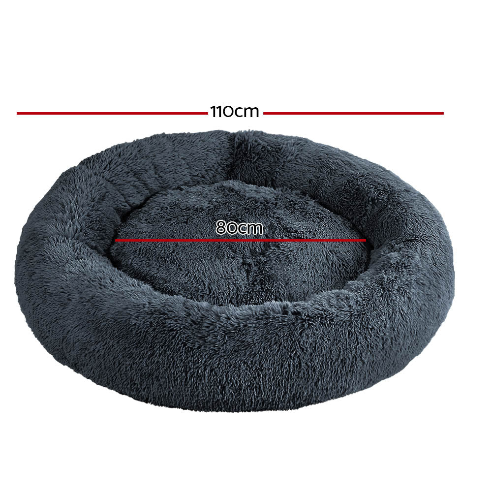 Alaunt Dog Beds 110cm Pet Cat Bed - Dark Grey XLARGE