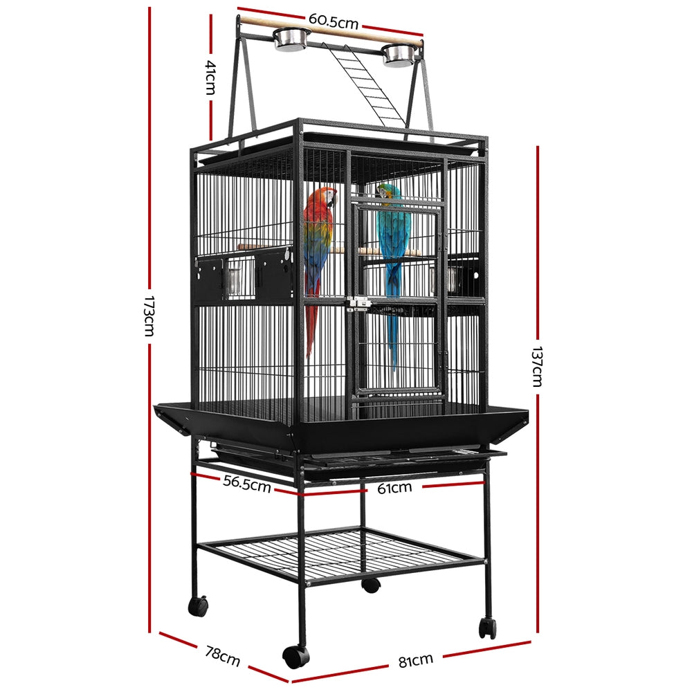 Bird Cage Pet Cages Aviary 173CM Large Travel Stand Budgie Parrot Toys