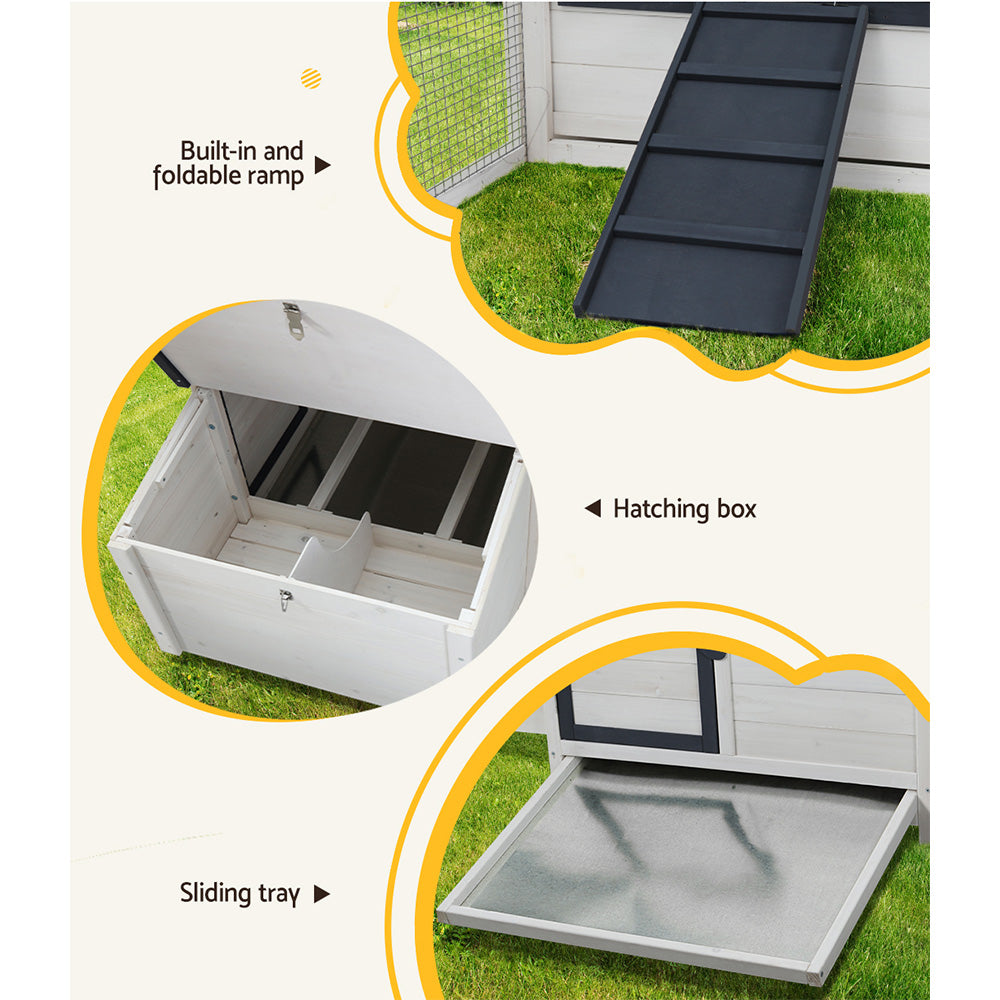 Chicken Coop Rabbit Hutch Large House Run Cage XL Pet Hutch Bunny Wooden