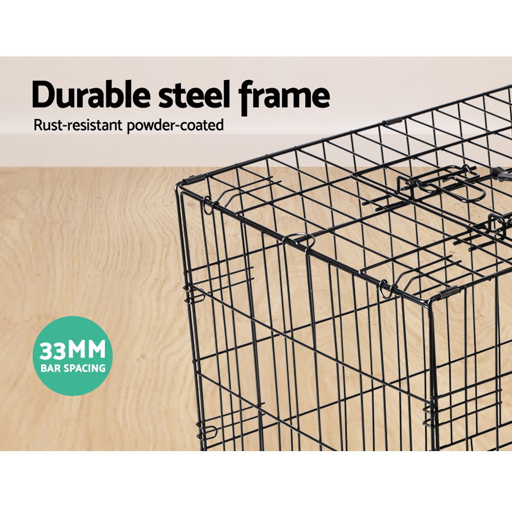 Dog Cage 36inch Pet Cage - Black