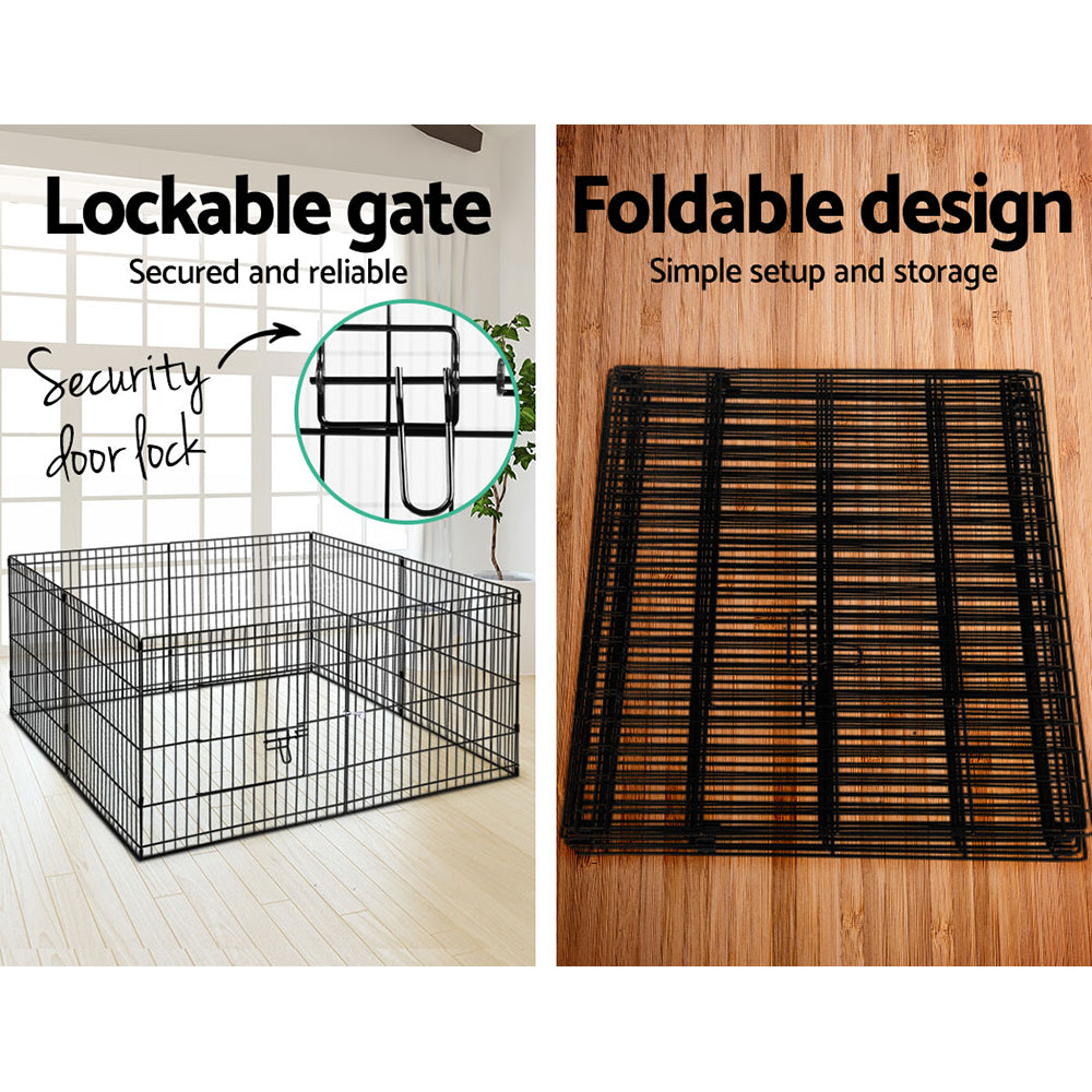 Pet Dog Playpen 2x24" 8 Panel Puppy Exercise Cage Enclosure Fence