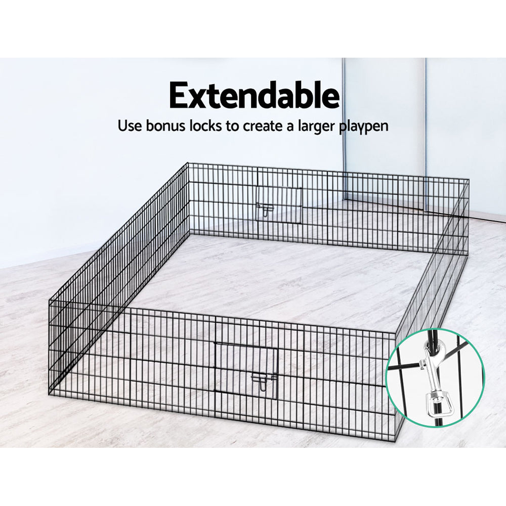 Pet Dog Playpen 2x24" 8 Panel Puppy Exercise Cage Enclosure Fence