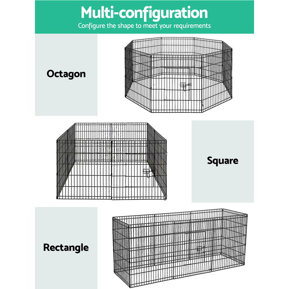 Pet Dog Playpen 2x30" 8 Panel Puppy Exercise Cage Enclosure Fence