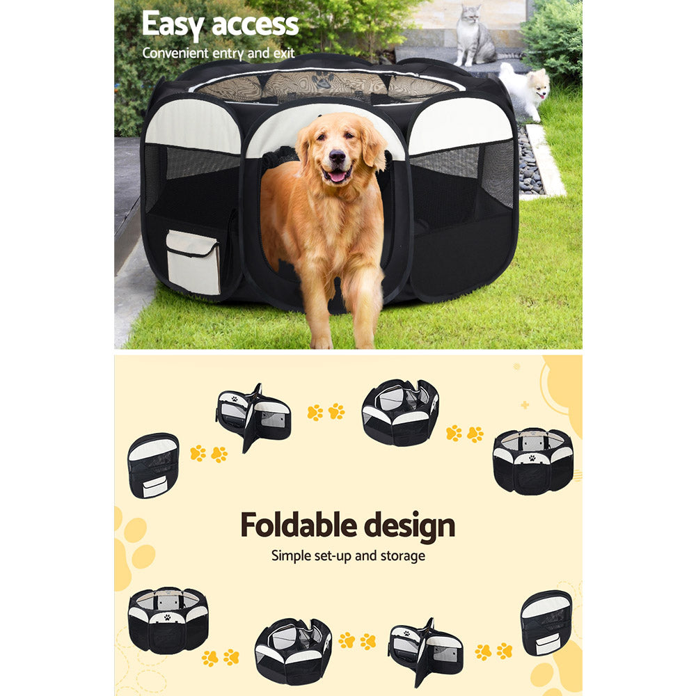 Dog Playpen Pet Playpen Enclosure Crate 8 Panel Play Pen Tent Bag Fence Puppy 3XL