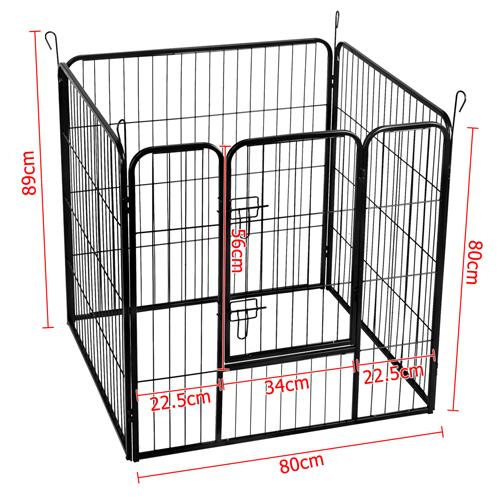 Pet Playpen Dog Playpen 8 Panel Exercise Cage Enclosure Fence 80x80cm