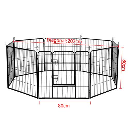 Pet Playpen Dog Playpen 8 Panel Exercise Cage Enclosure Fence 80x80cm
