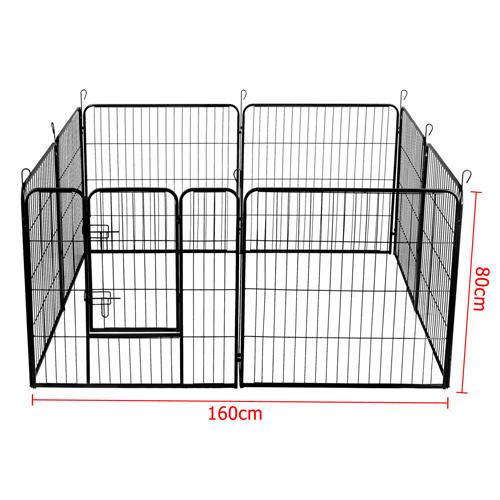 Pet Playpen Dog Playpen 8 Panel Exercise Cage Enclosure Fence 80x80cm