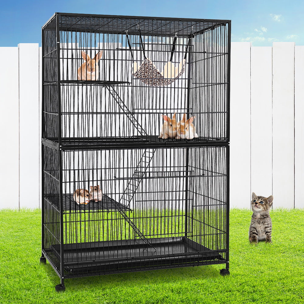 Rabbit Cage Bird Ferret Parrot Aviary Cat Hamster 4 Level 142cm