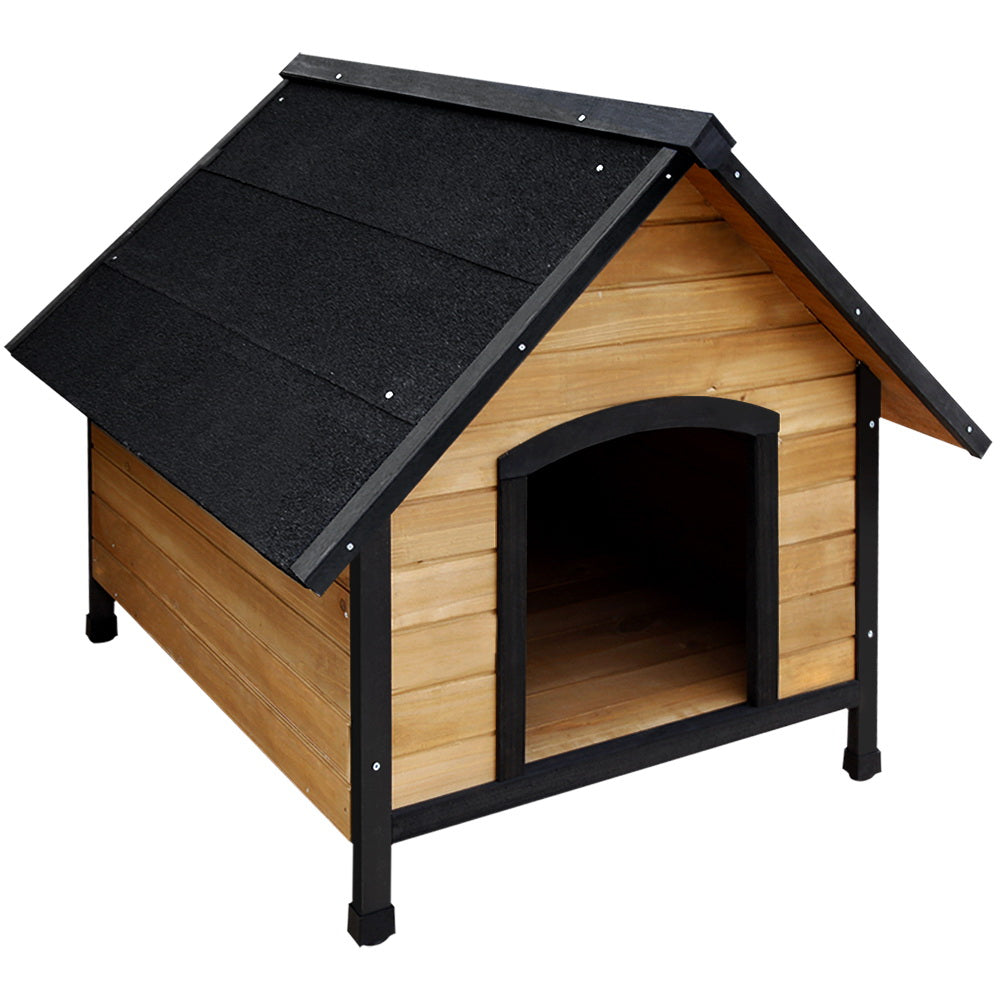 Dog Kennel House Extra Large Outdoor Wooden Pet House Puppy - Brown XL