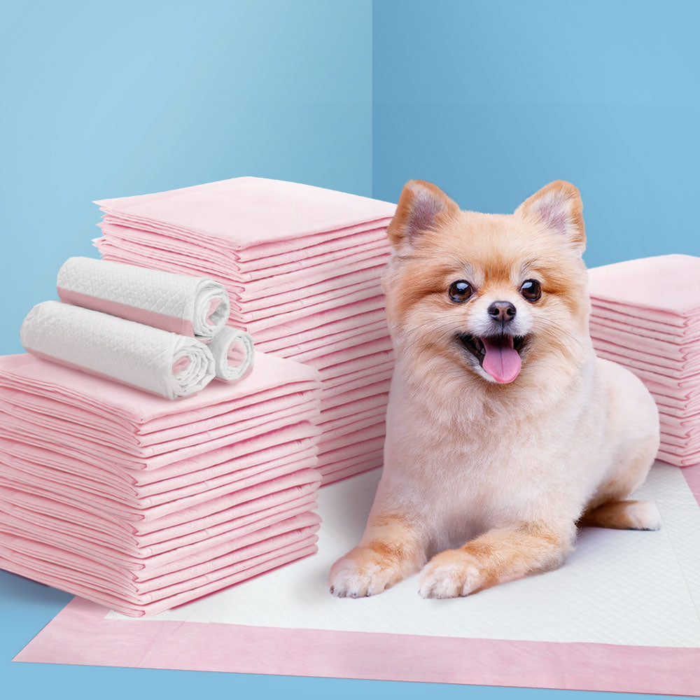 Pet Training Pads 400 Puppy Dog Cat Toilet Indoor 60x60cm Super Absorbent - Pink
