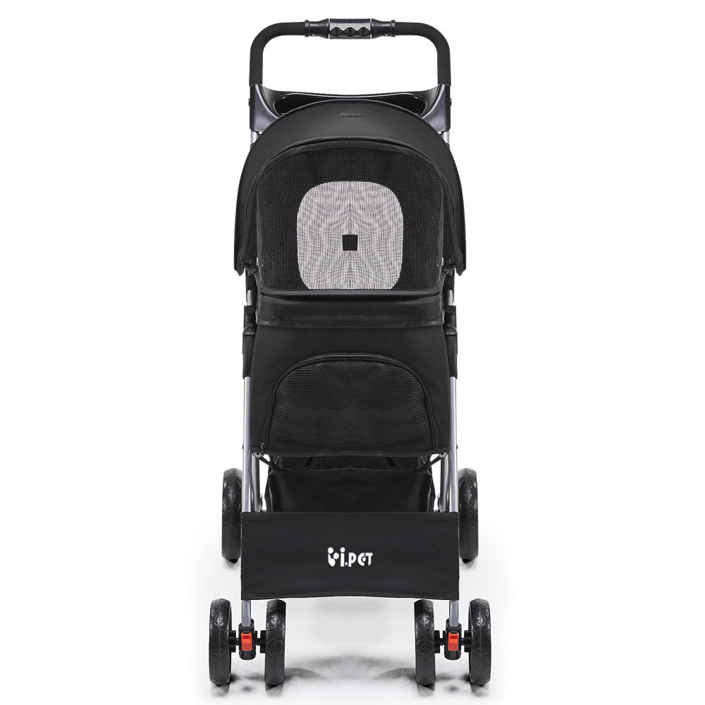 4 Wheel Pet Stroller - Black