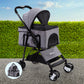 Pet Stroller Dog Carrier Foldable Pram 3 IN 1 Grey Medium