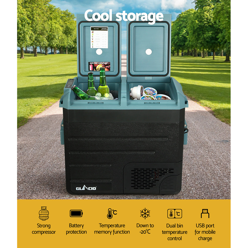 60L Portable Fridge Freezer Cooler Camping 12V/24V/240V Caravan Car