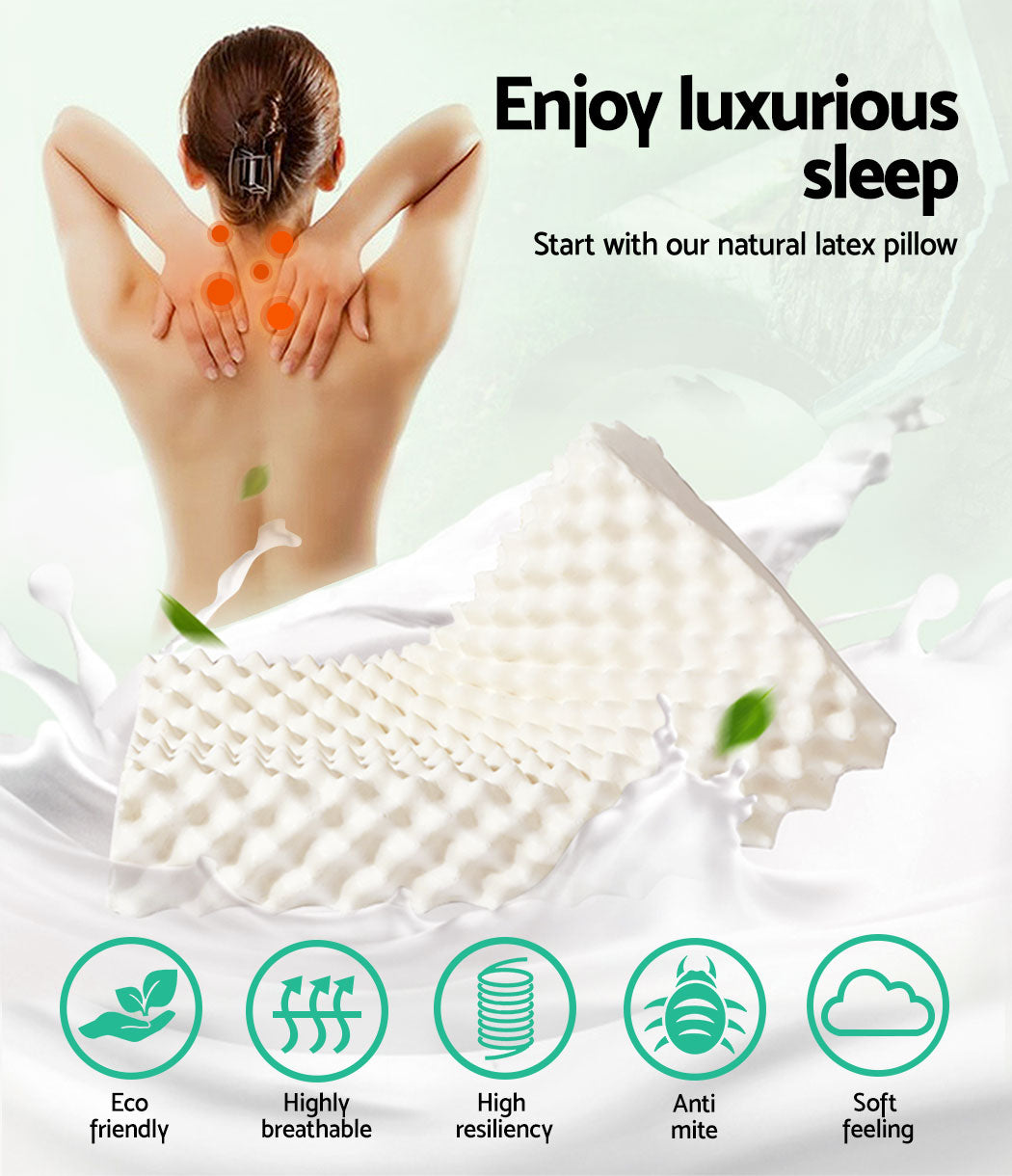 Set of 2 Natural Latex Pillow