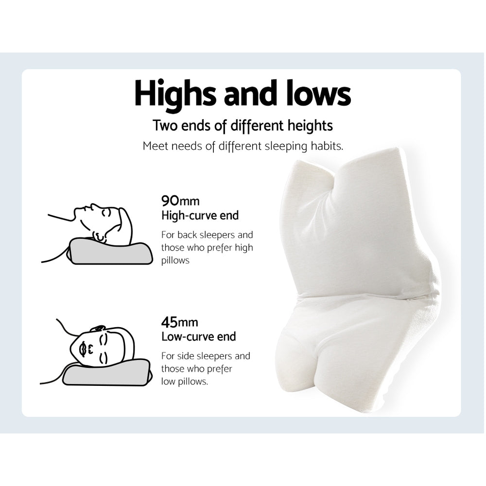 Memory Foam Contour Pillow - Grey