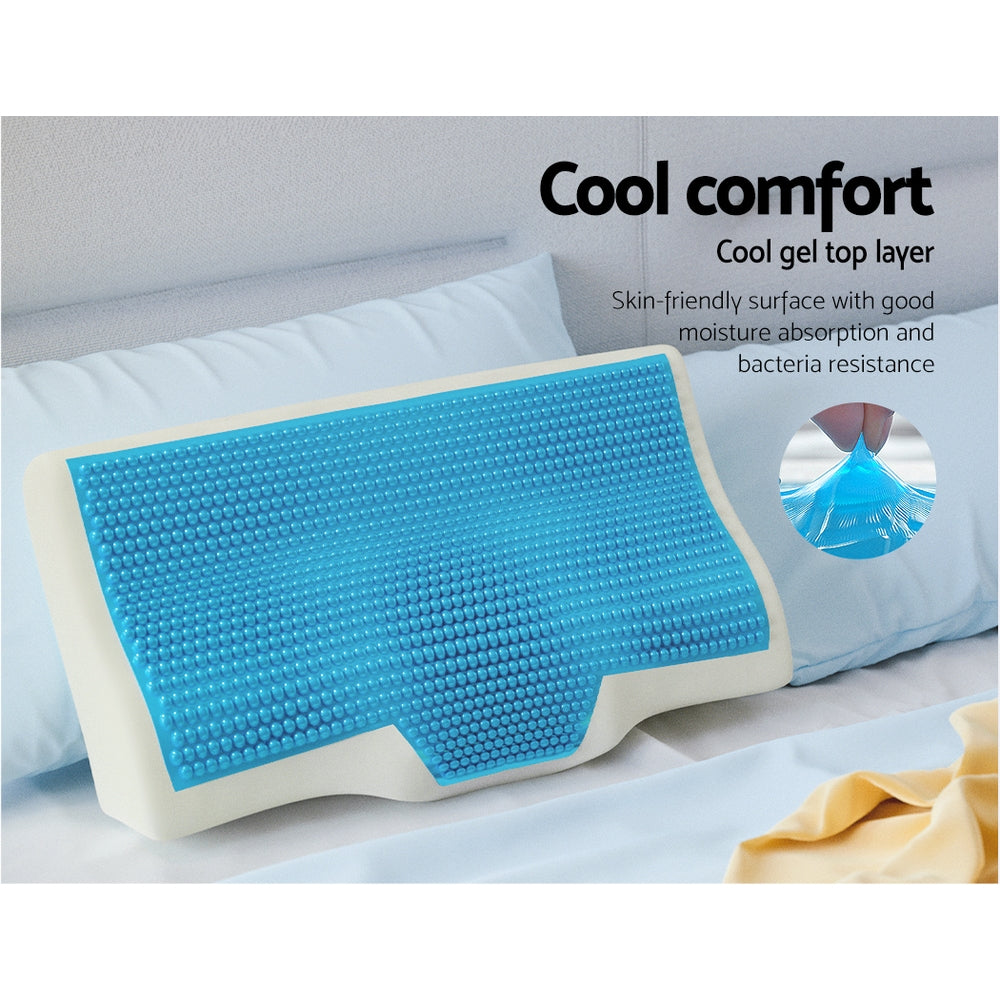 Memory Foam Contour Pillow Cool Gel Bamboo Cover