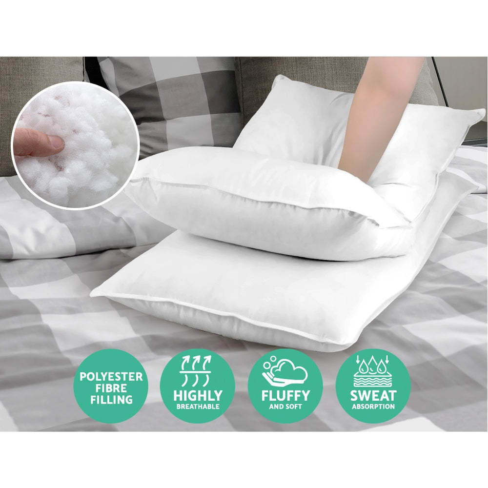 Set of 4 Bed Pillow Family Hotel 48X73CM