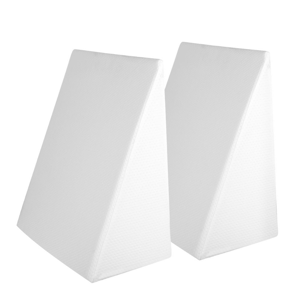 Set of 2 Wedge Pillow - White