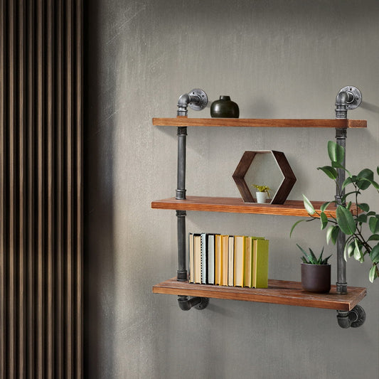 Artiss Floating DIY Pipe Shelf 3 Tiers - Irma