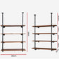 Wall Display Shelves Industrial Bookshelf DIY Pipe Shelf Rustic Brackets