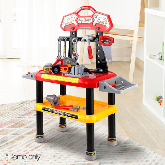 Kids Pretend Workbench DIY Tools 97 Piece Children Role Play Toys Red