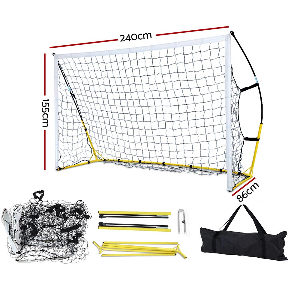 2.4m Football Soccer Net Portable Goal Net Rebounder Sports Training