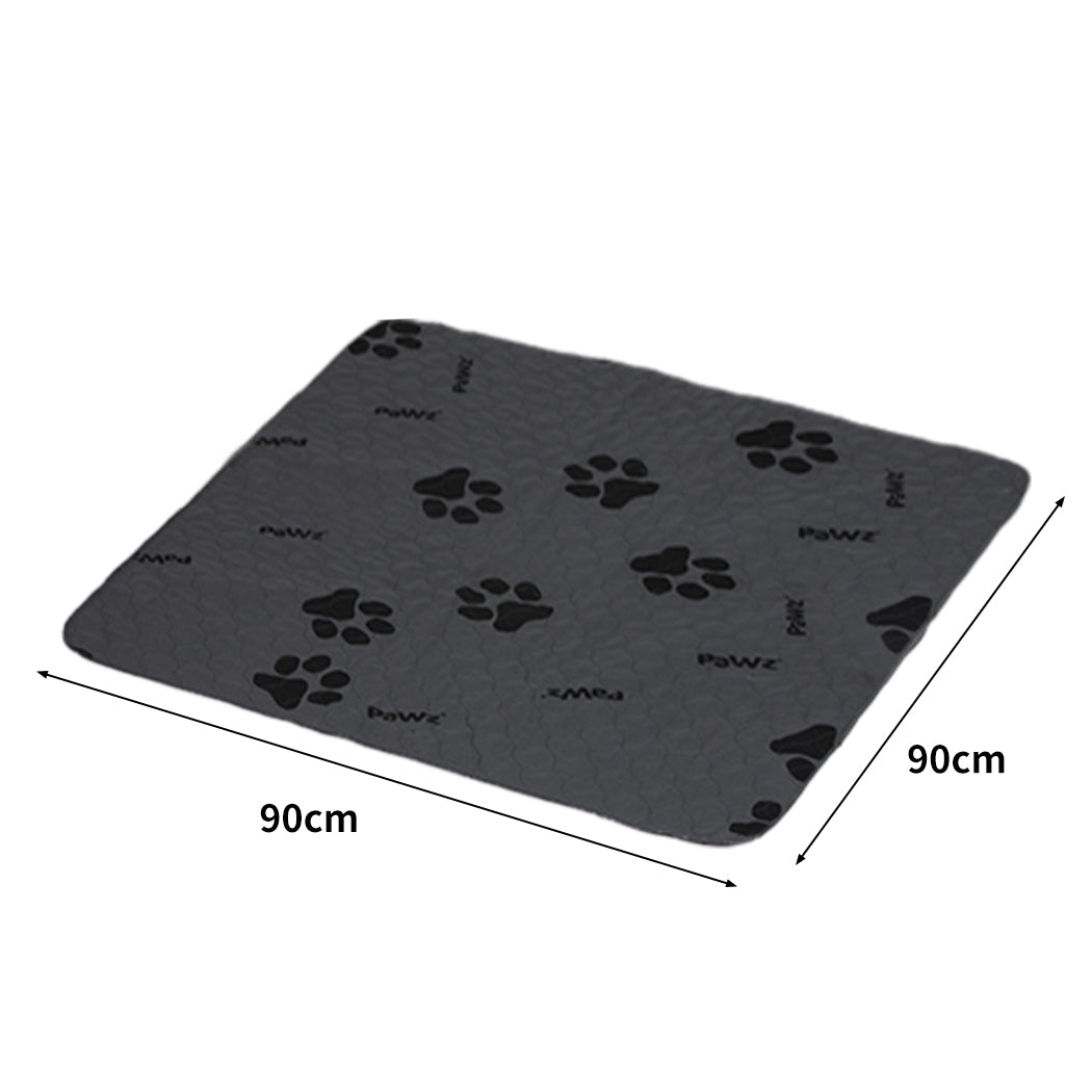 Set of 4 Washable Dog Puppy Training Pad Reusable Cushion Double Extra Large Grey