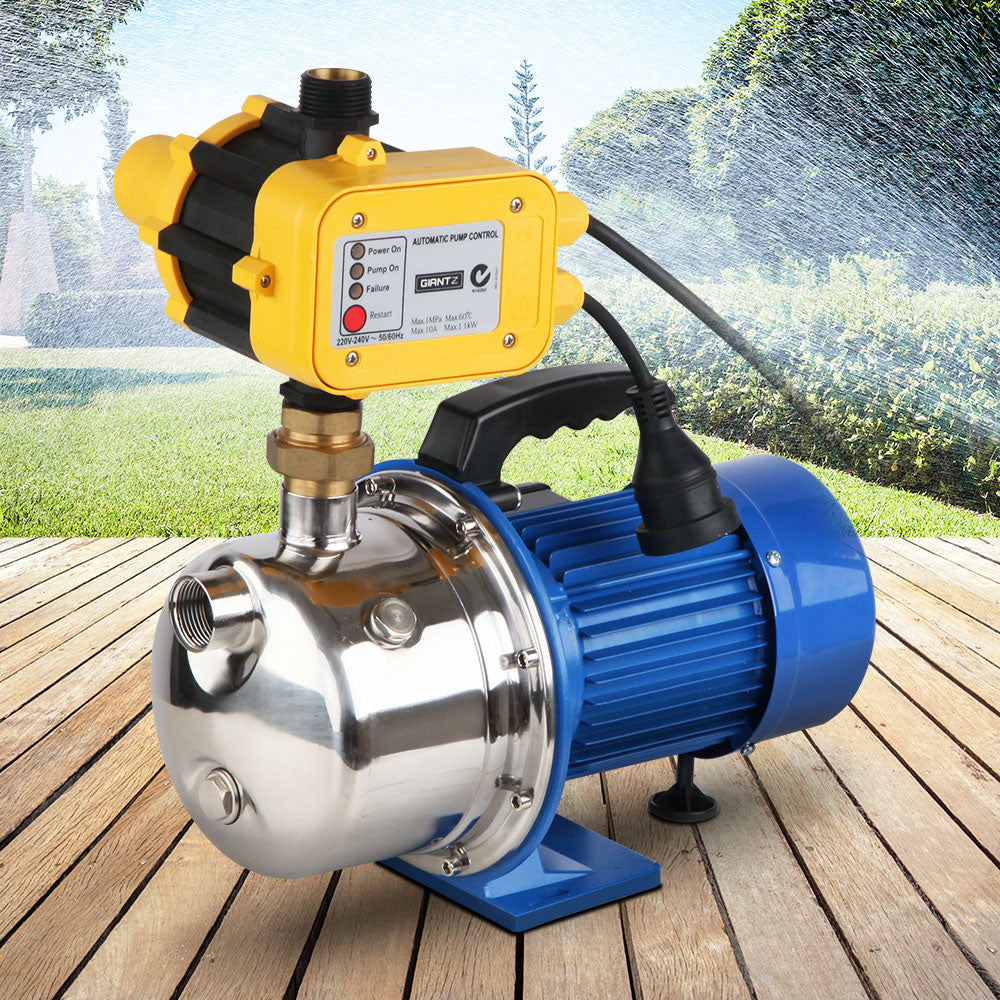 2300W High Pressure Garden Jet Water Pump with Auto Controller - Yellow