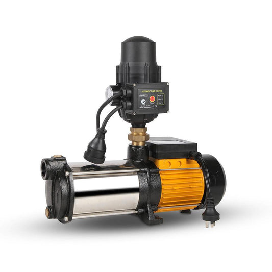 Garden Water Pump High Pressure 2500W 5-Stage Tank Irrigation - Black