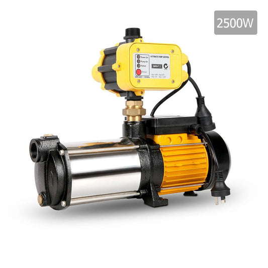 Garden Water Pump High Pressure 2500W 5-Stage Tank Irrigation - Yellow